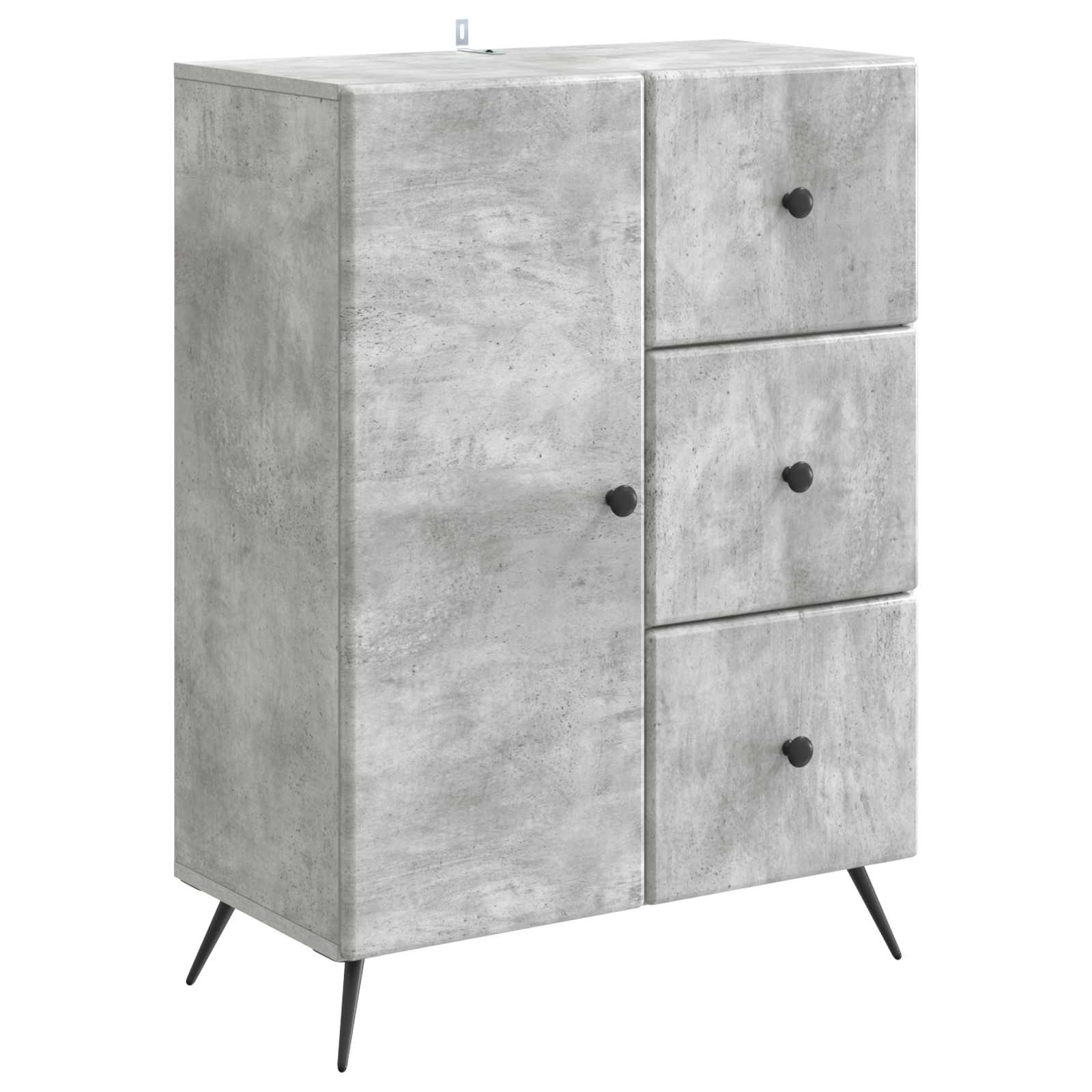 vidaXL Bufet Betonowy szary 66 x 34,5 x 90 cm Drewno inżynieryjne