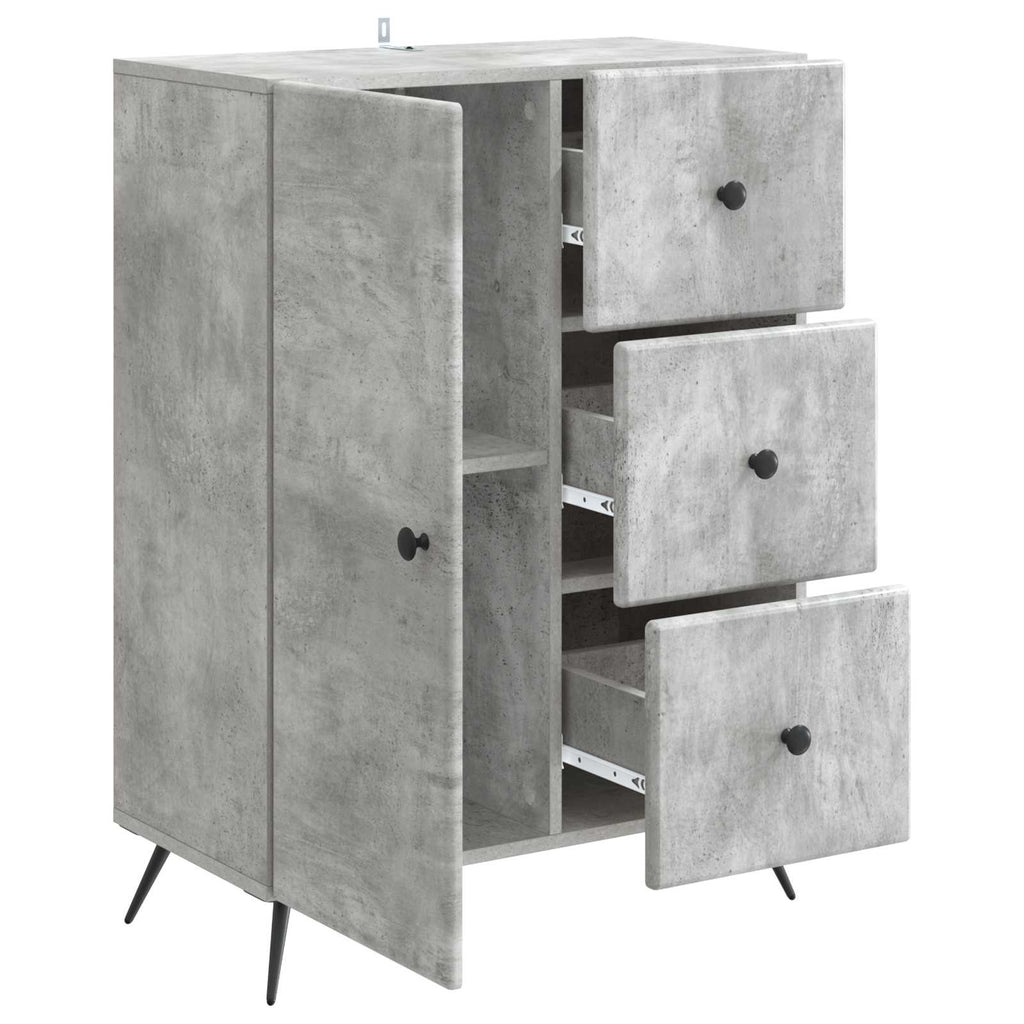 vidaXL Bufet Betonowy szary 66 x 34,5 x 90 cm Drewno inżynieryjne