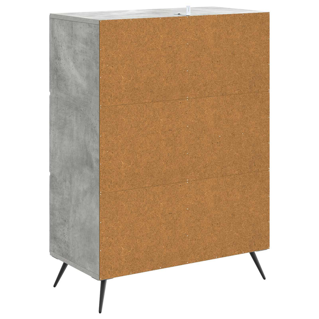 vidaXL Bufet Betonowy szary 66 x 34,5 x 90 cm Drewno inżynieryjne