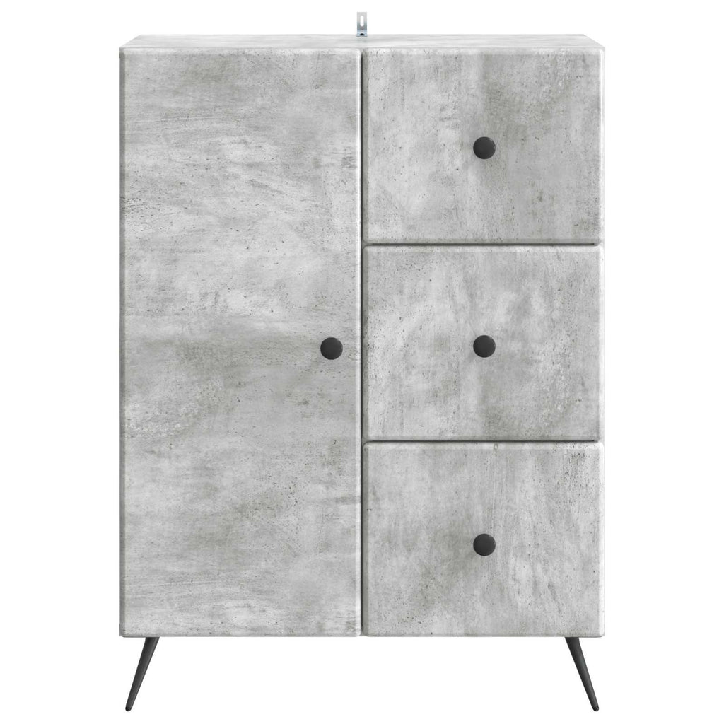 vidaXL Bufet Betonowy szary 66 x 34,5 x 90 cm Drewno inżynieryjne