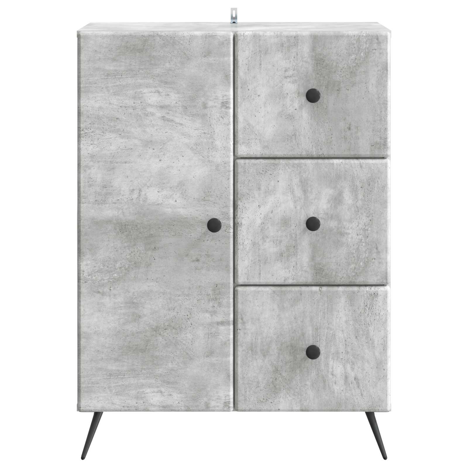 vidaXL Bufet Betonowy szary 66 x 34,5 x 90 cm Drewno inżynieryjne