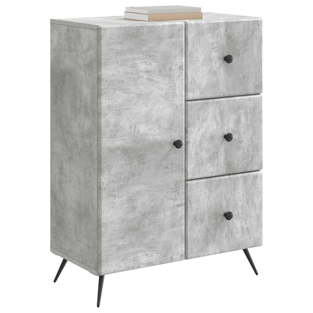 vidaXL Bufet Betonowy szary 66 x 34,5 x 90 cm Drewno inżynieryjne
