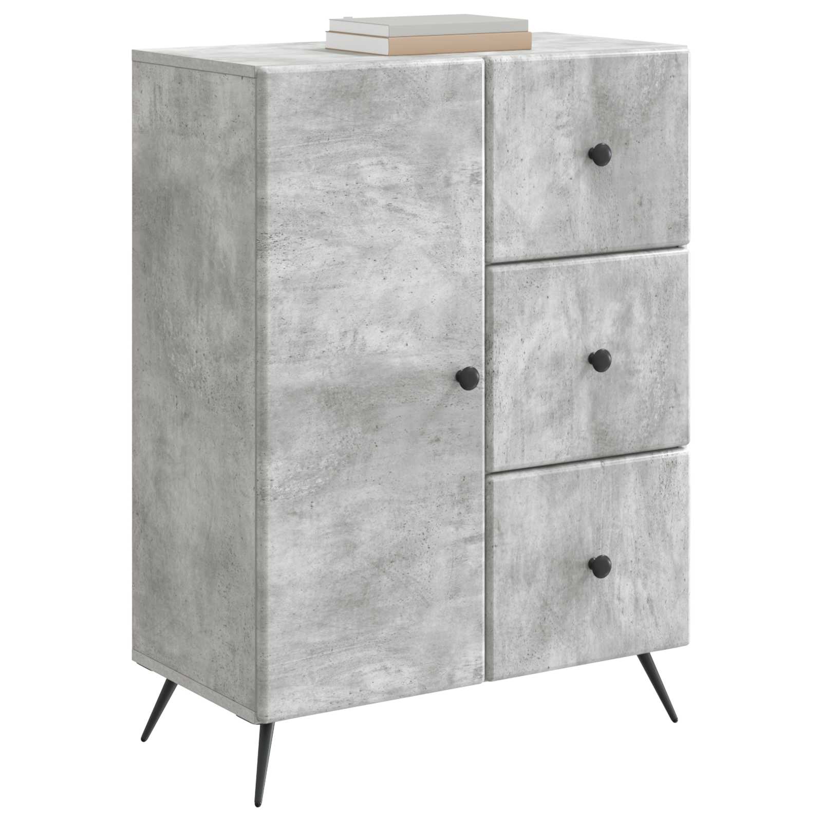 vidaXL Bufet Betonowy szary 66 x 34,5 x 90 cm Drewno inżynieryjne