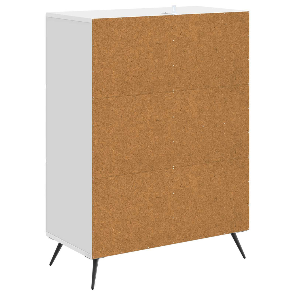 vidaXL Bufet Biały wysoki połysk 66 x 34,5 x 90 cm Drewno inżynieryjne