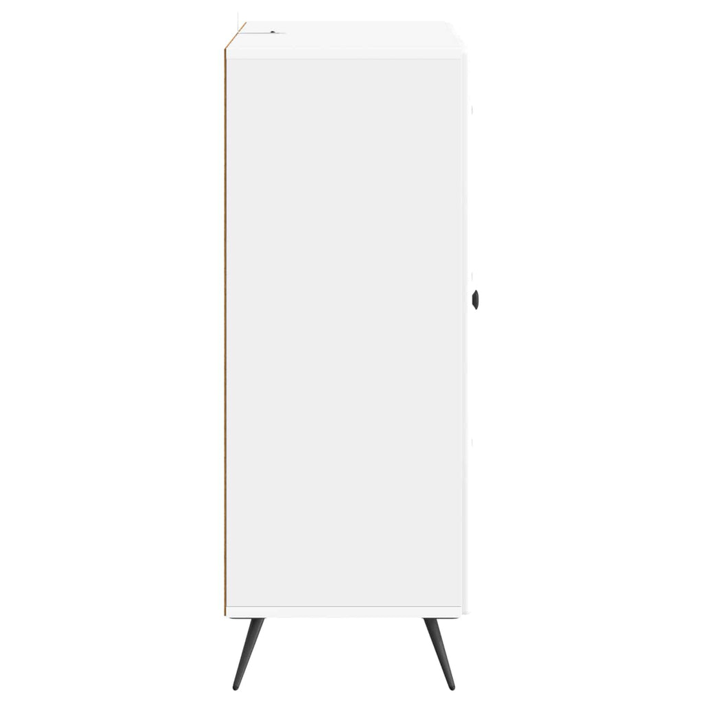 vidaXL Bufet Biały wysoki połysk 66 x 34,5 x 90 cm Drewno inżynieryjne