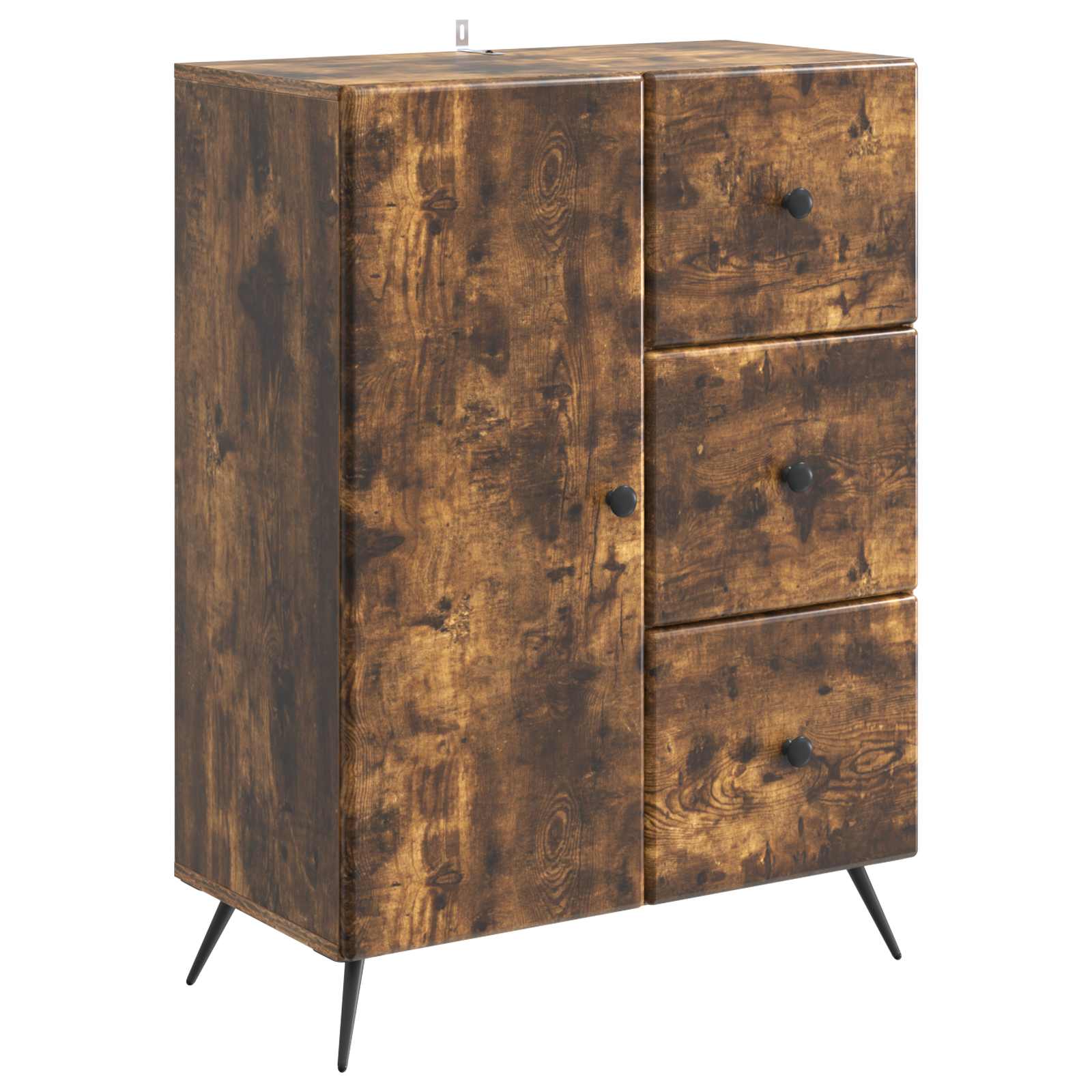 vidaXL Bufet Dąb wędzony 66 x 34,5 x 90 cm Drewno inżynieryjne