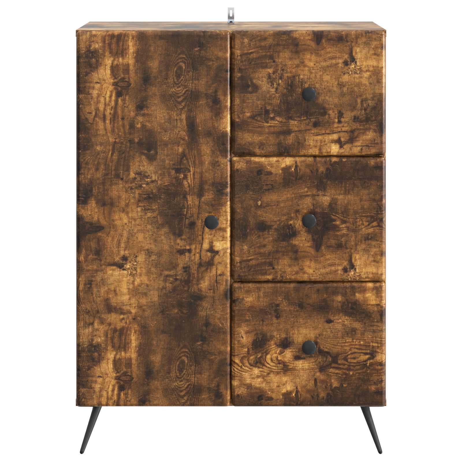 vidaXL Bufet Dąb wędzony 66 x 34,5 x 90 cm Drewno inżynieryjne