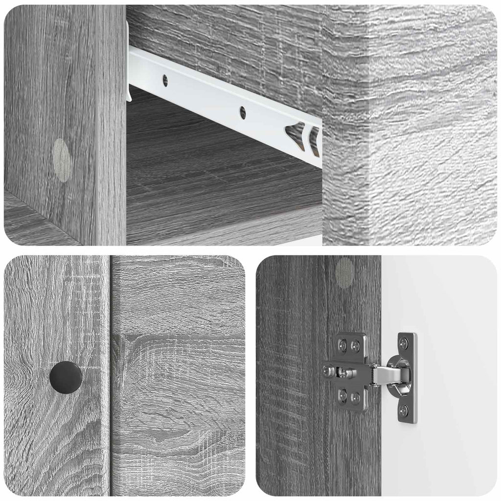 vidaXL Bufet Szary Sonoma 66 x 34,5 x 90 cm Drewno inżynieryjne