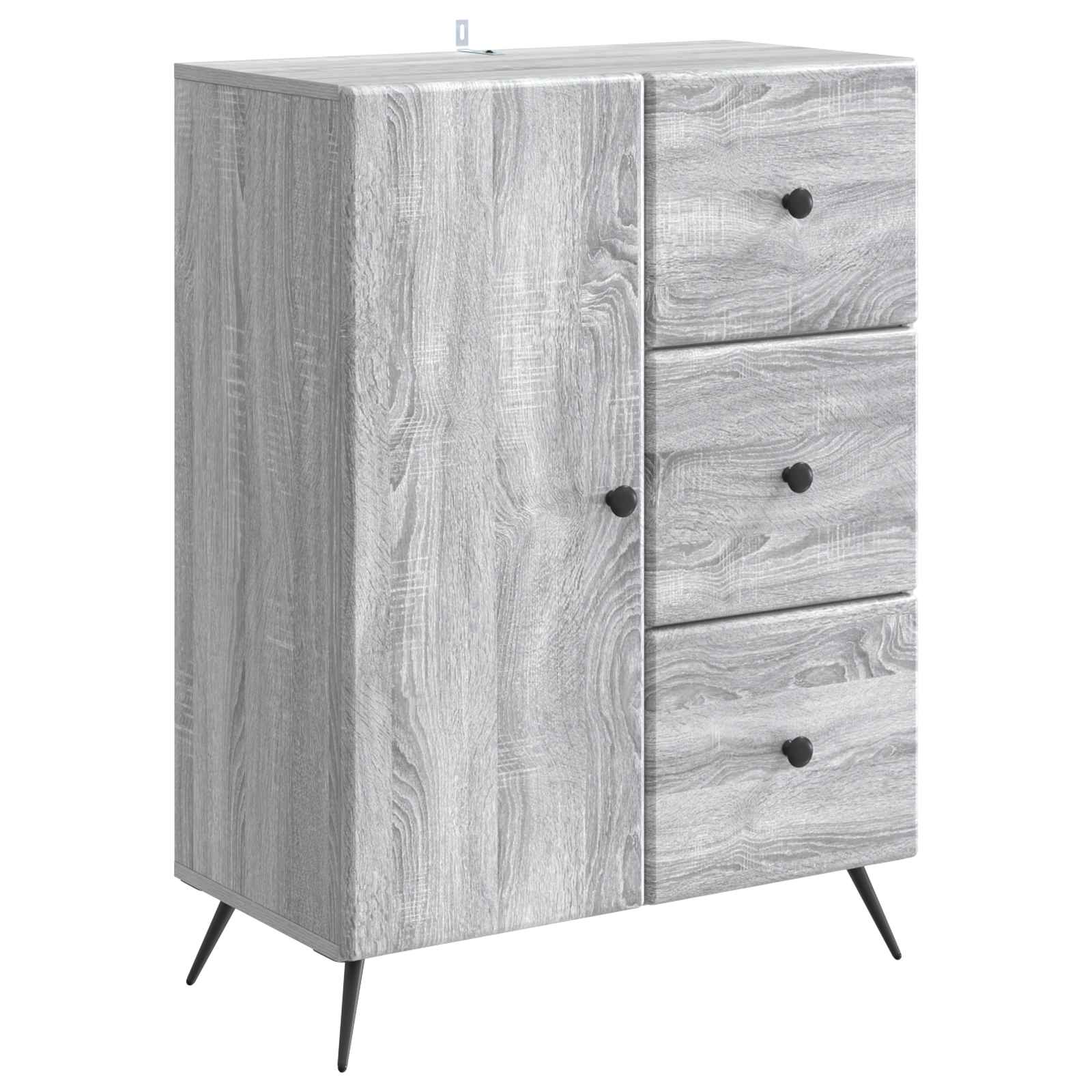 vidaXL Bufet Szary Sonoma 66 x 34,5 x 90 cm Drewno inżynieryjne