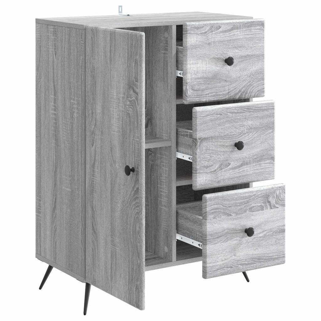 vidaXL Bufet Szary Sonoma 66 x 34,5 x 90 cm Drewno inżynieryjne