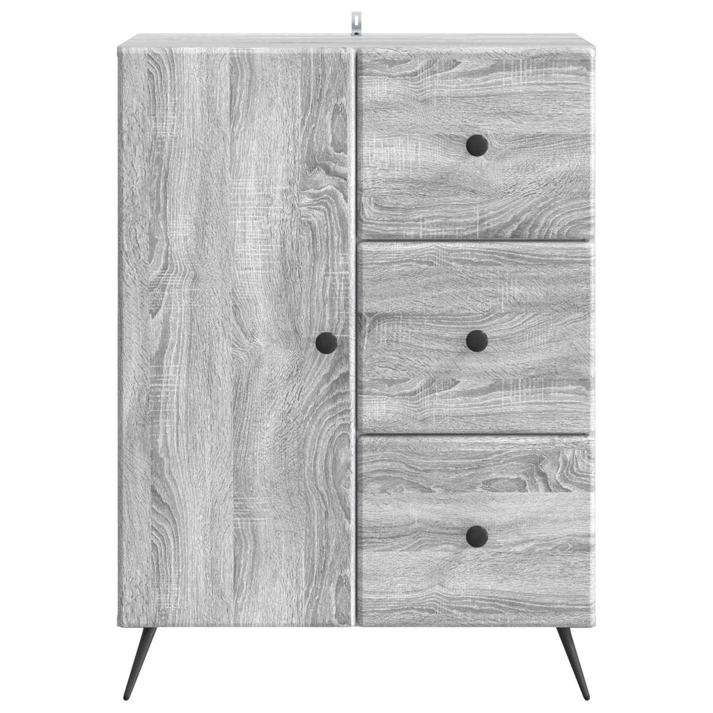 vidaXL Bufet Szary Sonoma 66 x 34,5 x 90 cm Drewno inżynieryjne