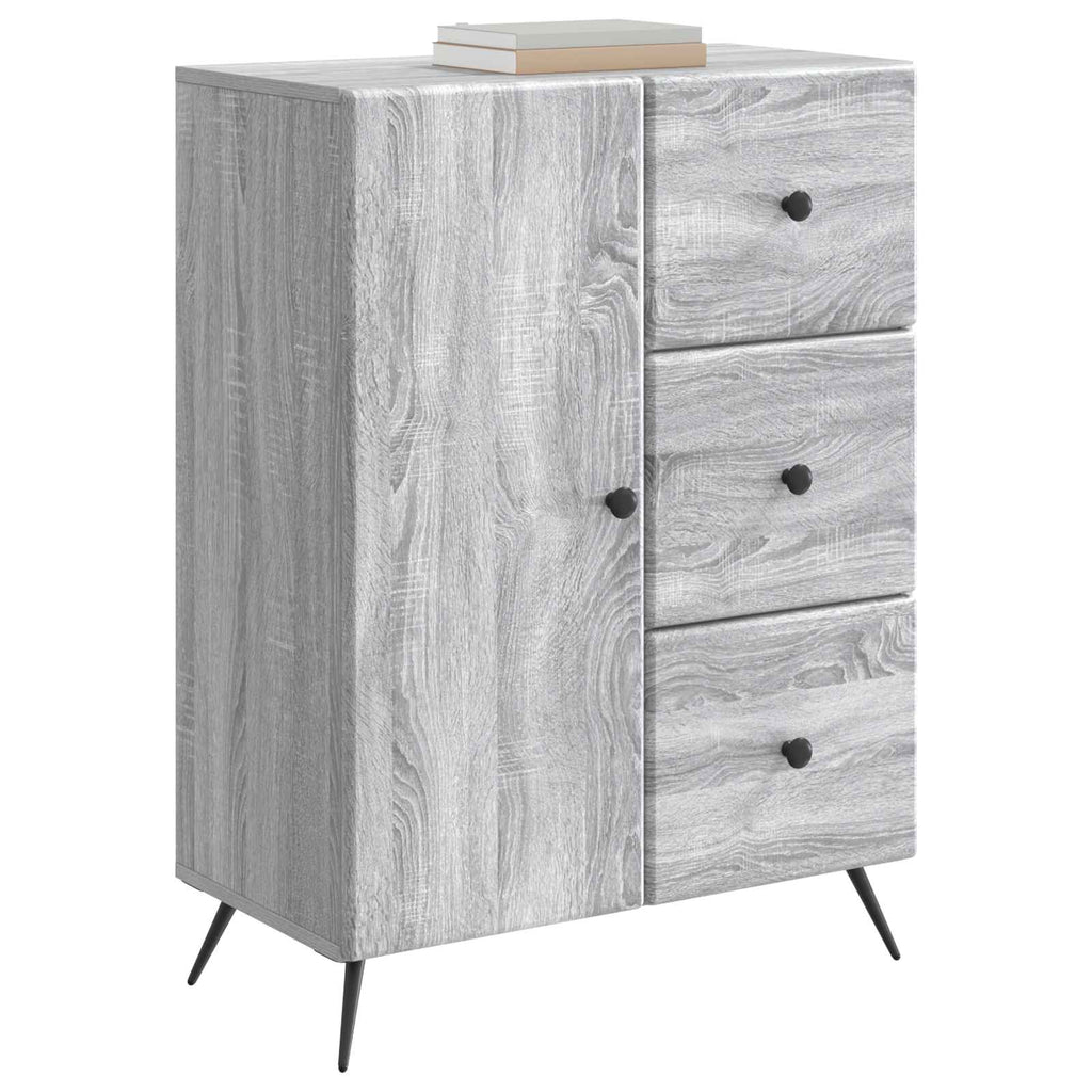 vidaXL Bufet Szary Sonoma 66 x 34,5 x 90 cm Drewno inżynieryjne