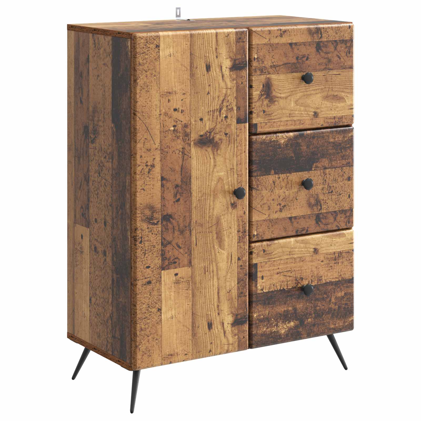 vidaXL Bufet Stare drewno 66 x 34,5 x 90 cm Drewno inżynieryjne
