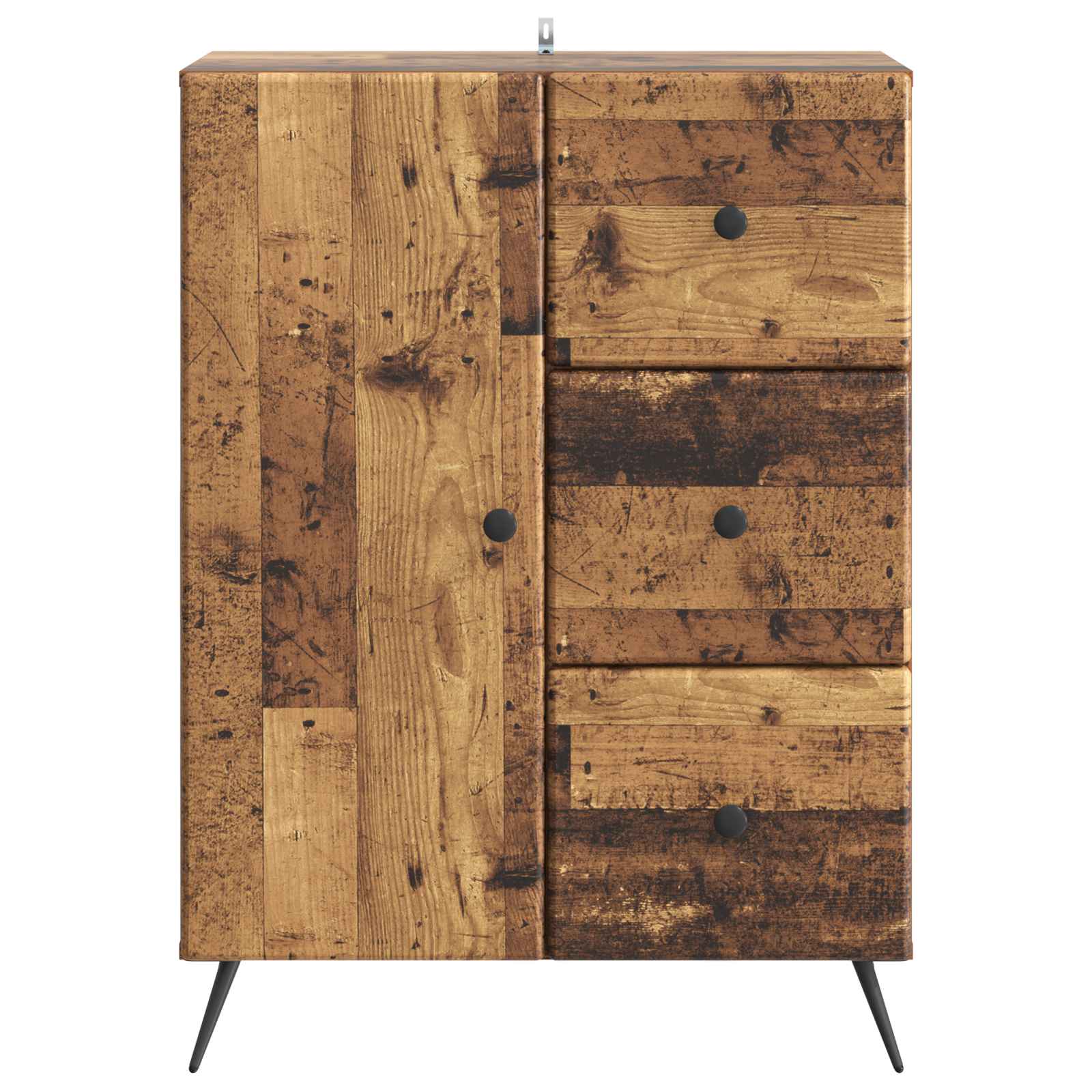 vidaXL Bufet Stare drewno 66 x 34,5 x 90 cm Drewno inżynieryjne