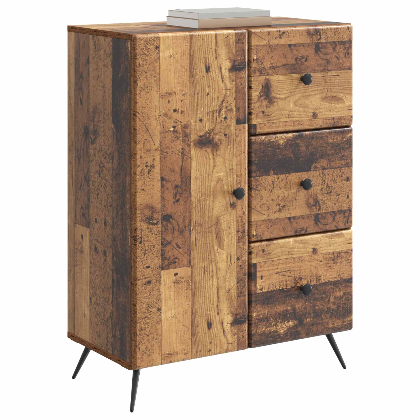 vidaXL Bufet Stare drewno 66 x 34,5 x 90 cm Drewno inżynieryjne