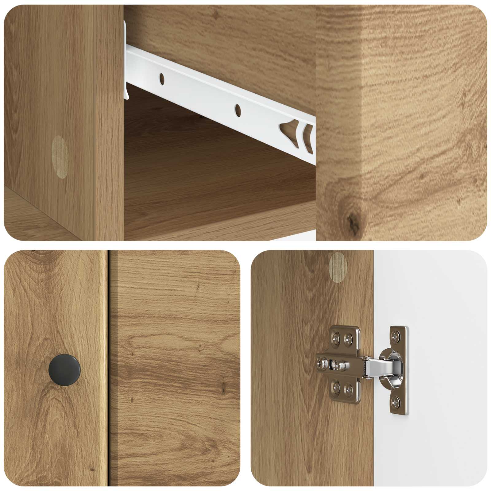 vidaXL Bufet Dąb artisan 66 x 34,5 x 90 cm Drewno inżynieryjne