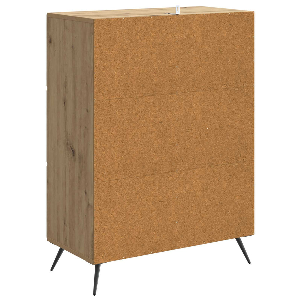vidaXL Bufet Dąb artisan 66 x 34,5 x 90 cm Drewno inżynieryjne