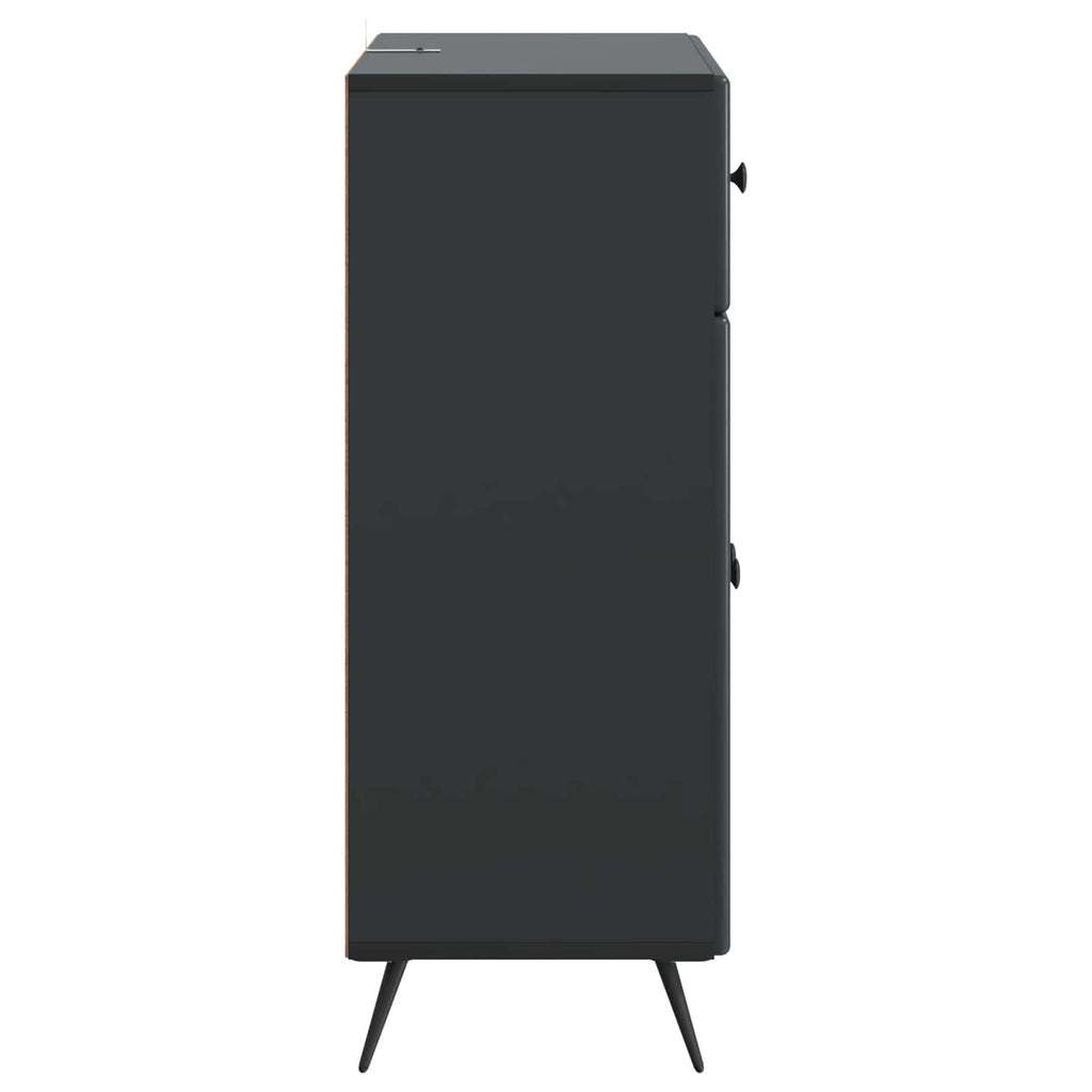 vidaXL Bufet z szufladą Czarny 66 x 34,5 x 90 cm Drewno inżynieryjne