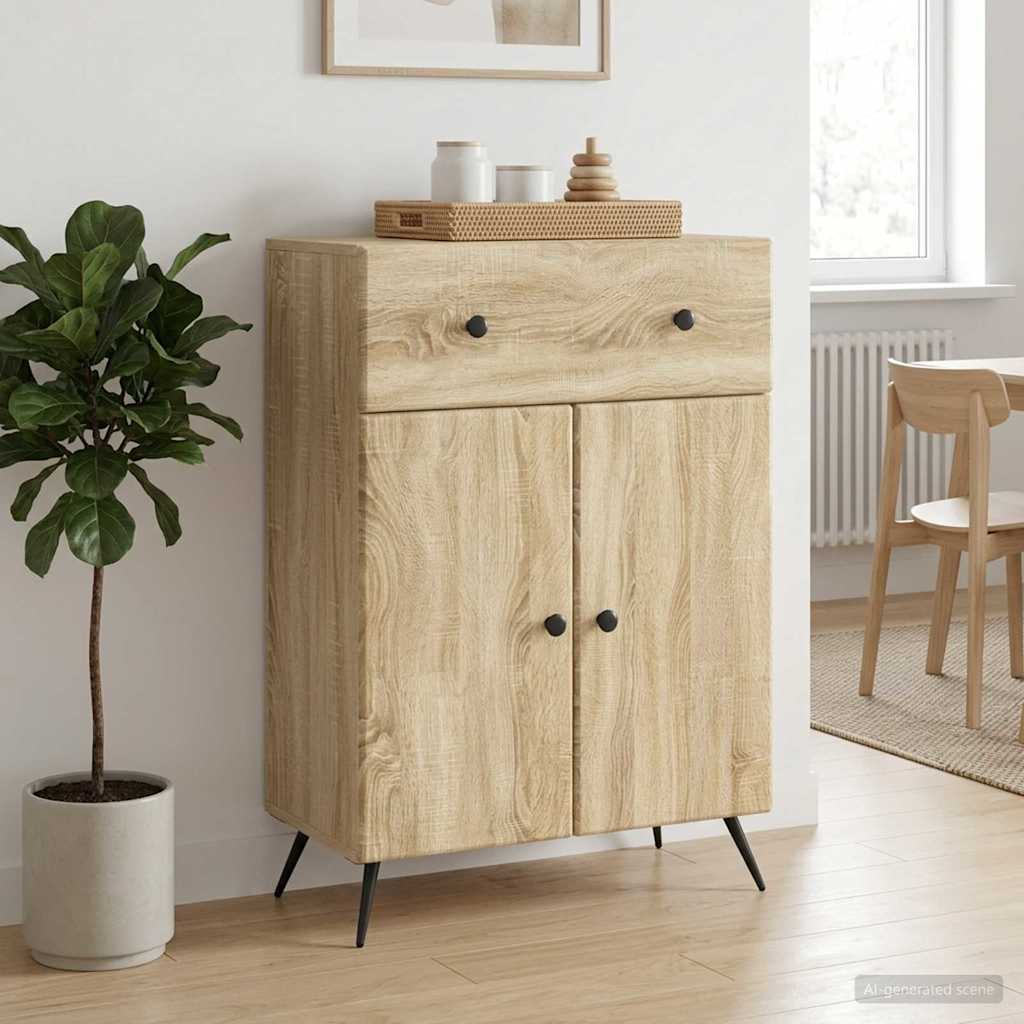 vidaXL Bufet dąb Sonoma 66 x 34,5 x 90 cm Drewno inżynieryjne