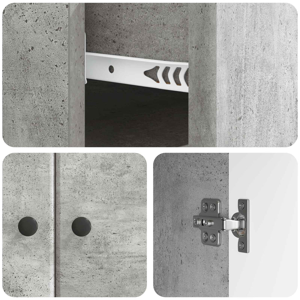 vidaXL Bufet Betonowy szary 66 x 34,5 x 90 cm Drewno inżynieryjne