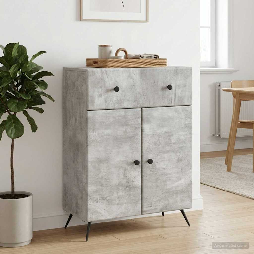 vidaXL Bufet Betonowy szary 66 x 34,5 x 90 cm Drewno inżynieryjne