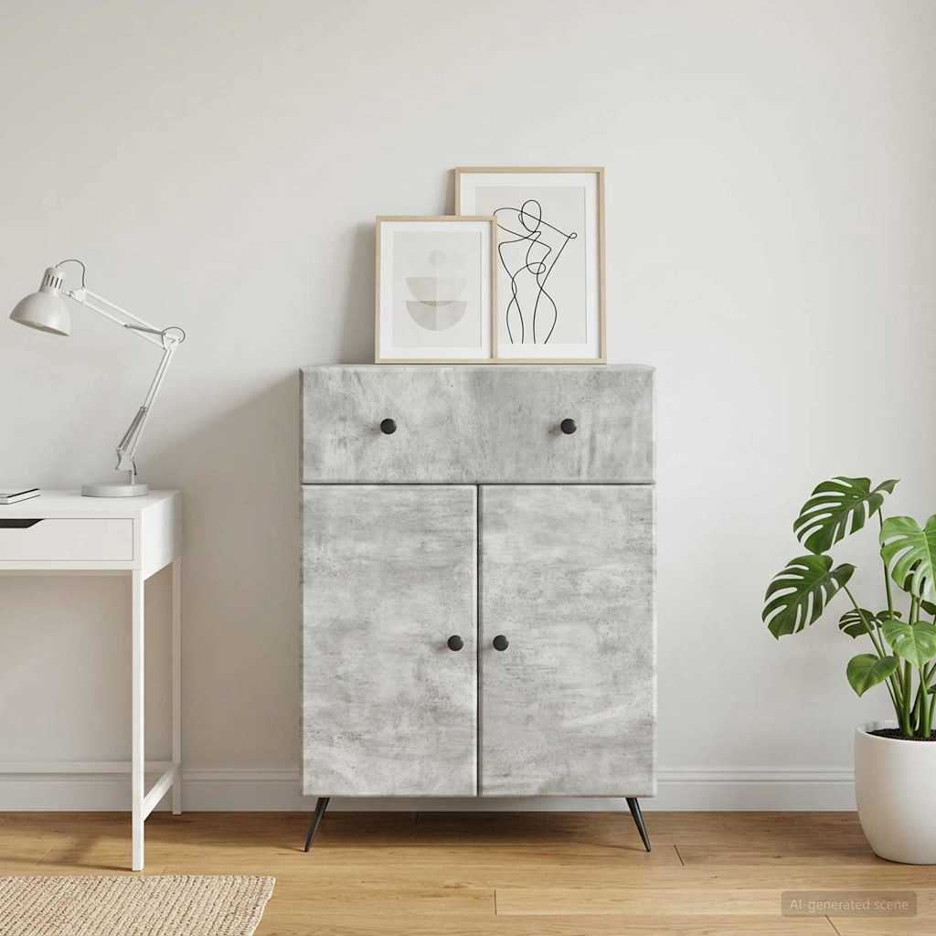 vidaXL Bufet Betonowy szary 66 x 34,5 x 90 cm Drewno inżynieryjne