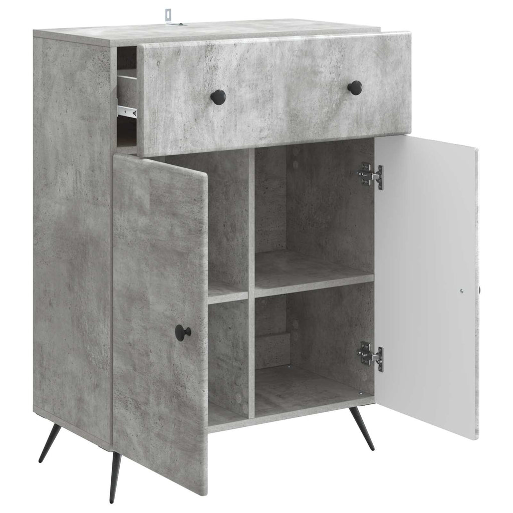 vidaXL Bufet Betonowy szary 66 x 34,5 x 90 cm Drewno inżynieryjne