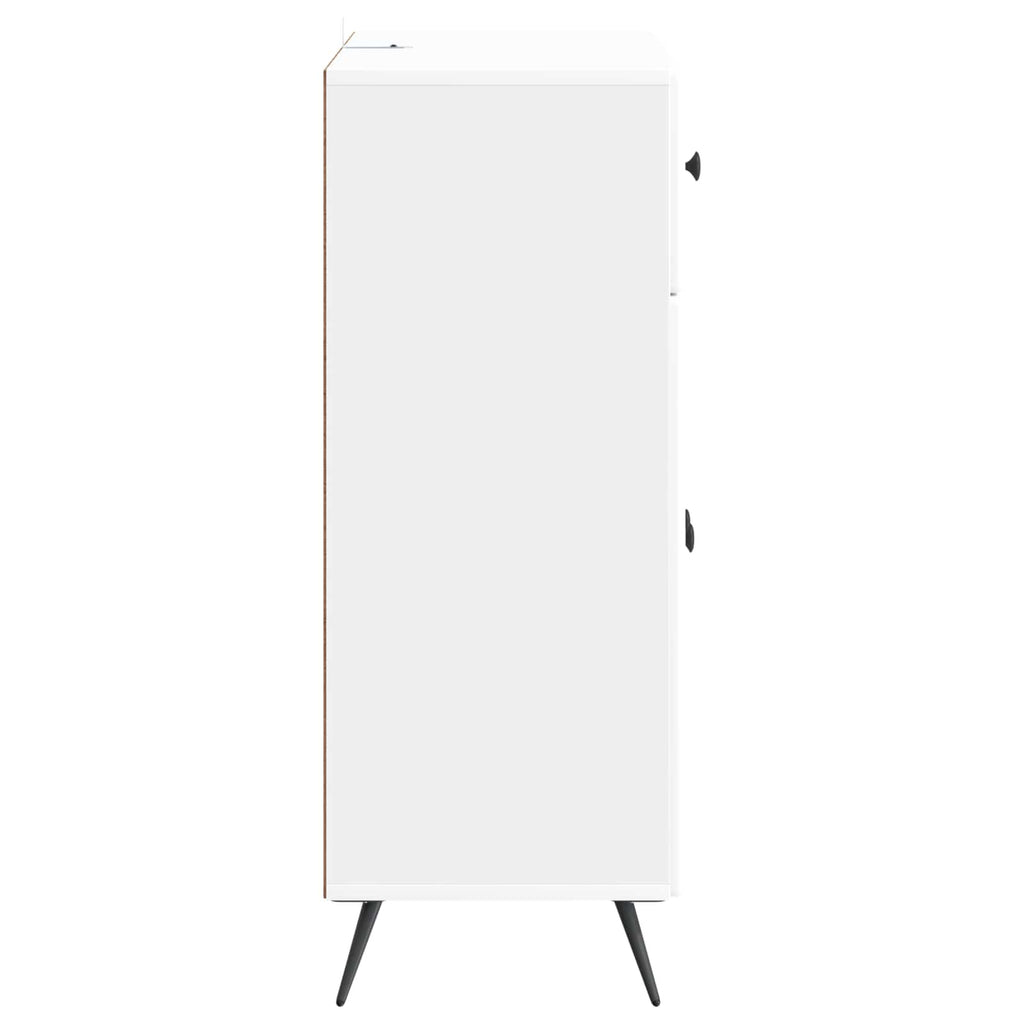 vidaXL Bufet Biały wysoki połysk 66 x 34,5 x 90 cm Drewno inżynieryjne