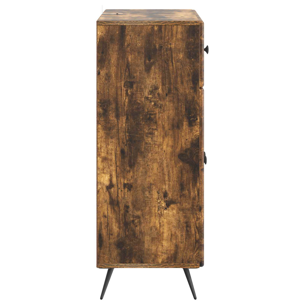 vidaXL Bufet Dąb wędzony 66 x 34,5 x 90 cm Drewno inżynieryjne