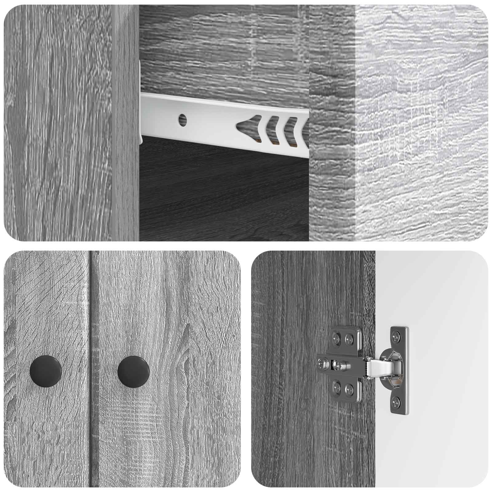 vidaXL Bufet Szary Sonoma 66 x 34,5 x 90 cm Drewno inżynieryjne