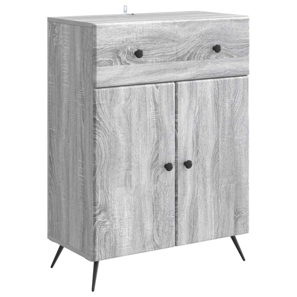 vidaXL Bufet Szary Sonoma 66 x 34,5 x 90 cm Drewno inżynieryjne