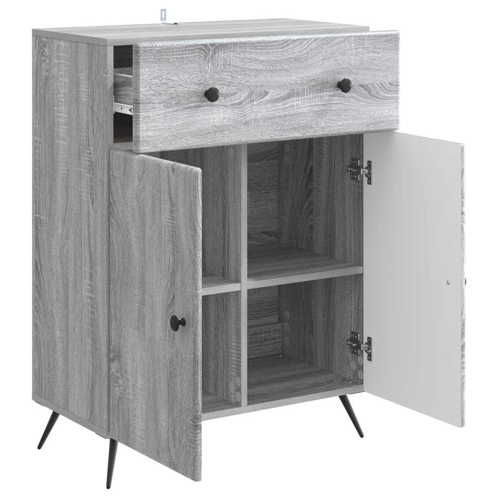 vidaXL Bufet Szary Sonoma 66 x 34,5 x 90 cm Drewno inżynieryjne
