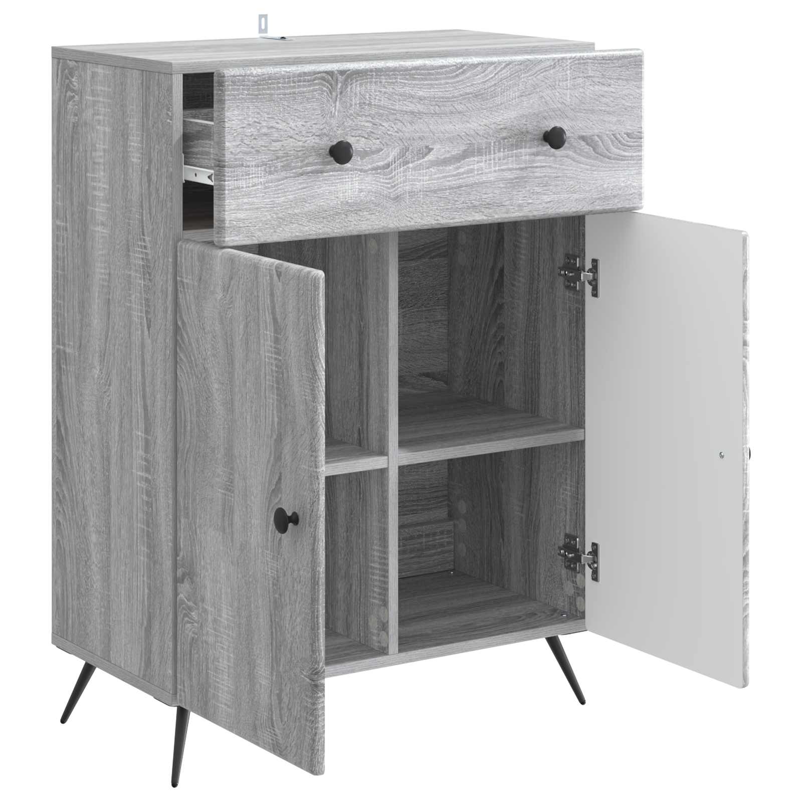 vidaXL Bufet Szary Sonoma 66 x 34,5 x 90 cm Drewno inżynieryjne