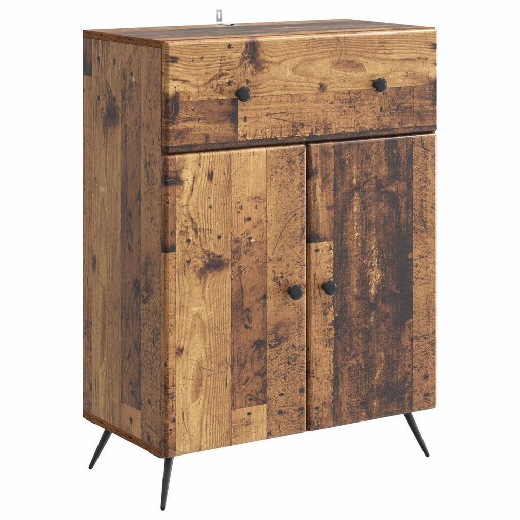 vidaXL Bufet Stare drewno 66 x 34,5 x 90 cm Drewno inżynieryjne