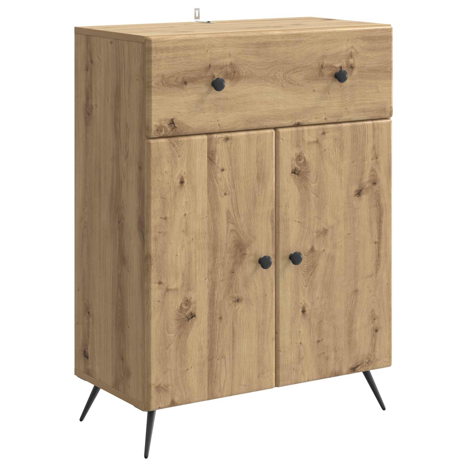 vidaXL Bufet Dąb artisan 66 x 34,5 x 90 cm Drewno inżynieryjne