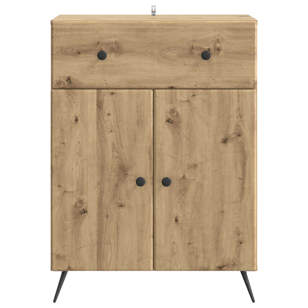 vidaXL Bufet Dąb artisan 66 x 34,5 x 90 cm Drewno inżynieryjne