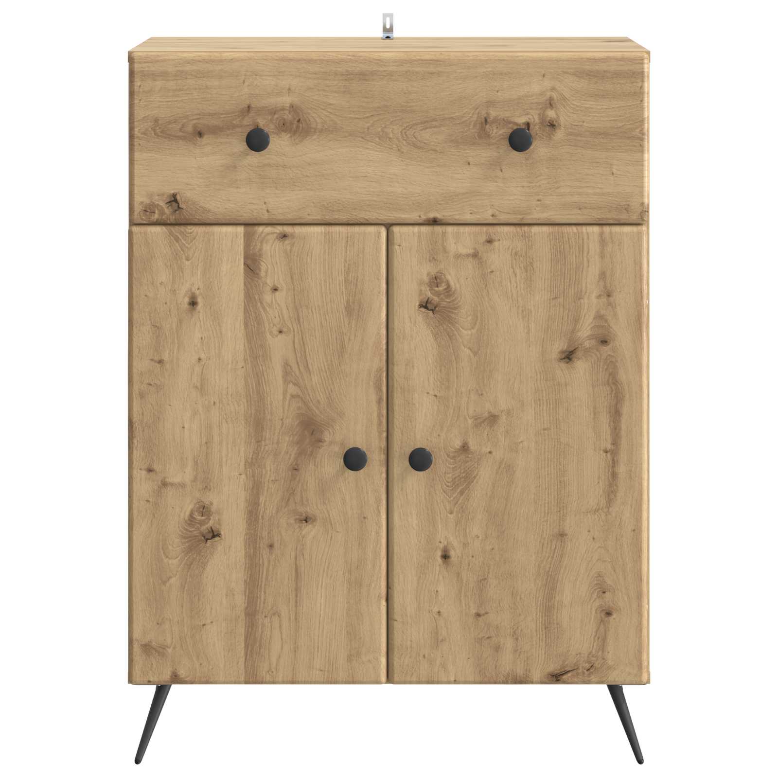 vidaXL Bufet Dąb artisan 66 x 34,5 x 90 cm Drewno inżynieryjne