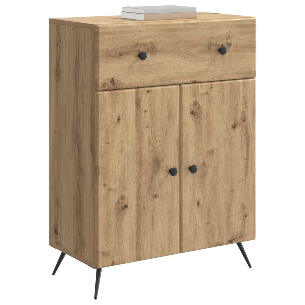 vidaXL Bufet Dąb artisan 66 x 34,5 x 90 cm Drewno inżynieryjne