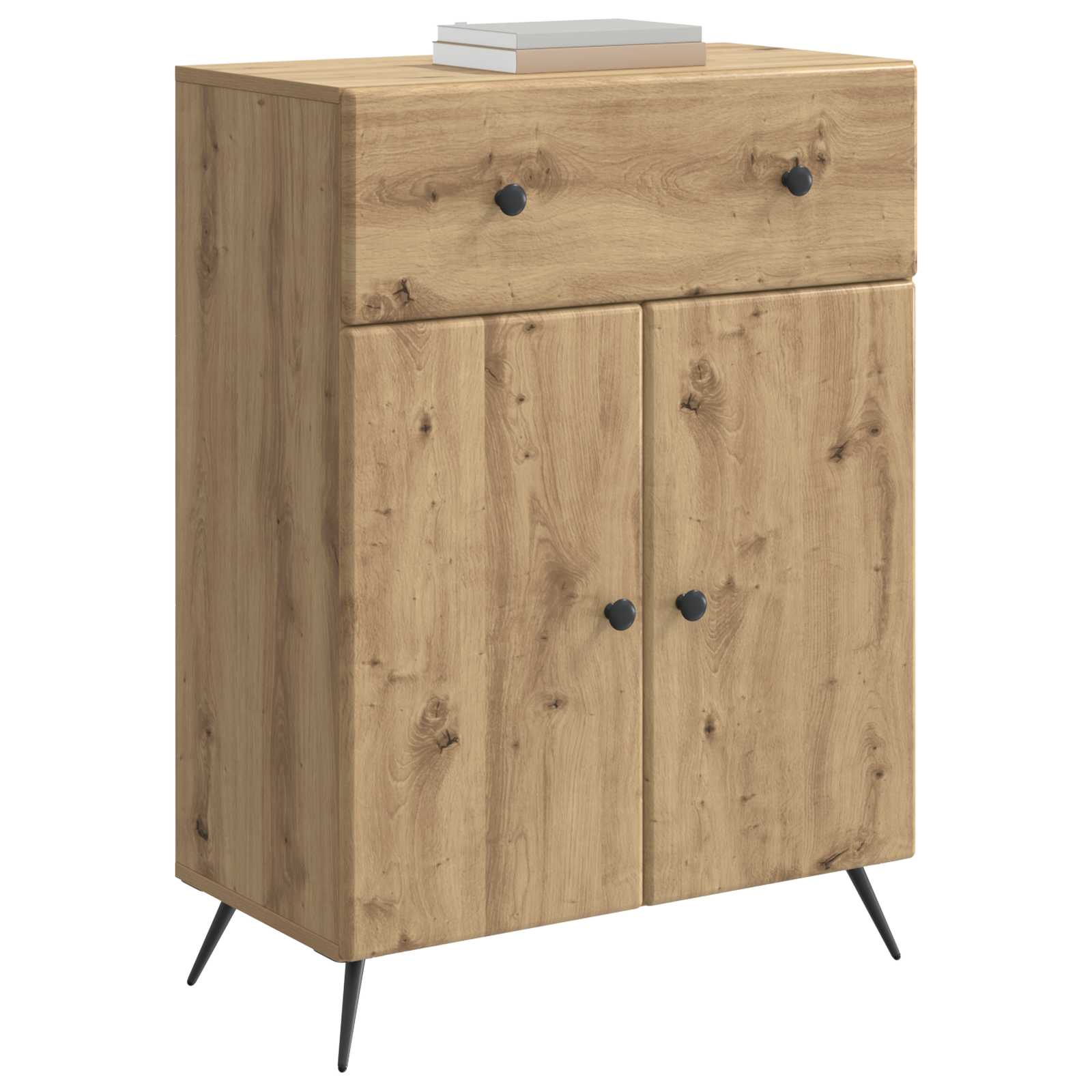 vidaXL Bufet Dąb artisan 66 x 34,5 x 90 cm Drewno inżynieryjne