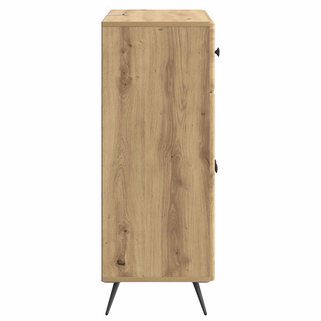 vidaXL Bufet Dąb artisan 66 x 34,5 x 90 cm Drewno inżynieryjne