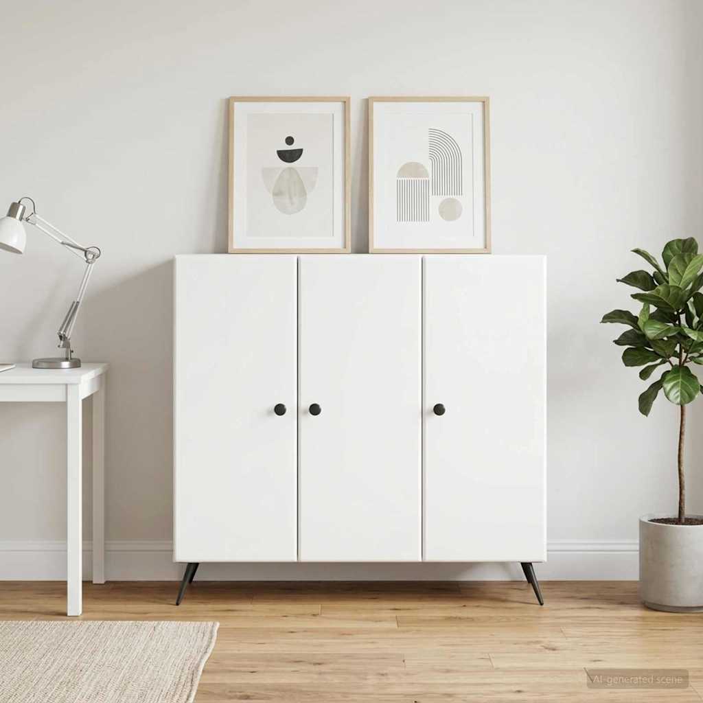 vidaXL Bufet Biały 89 x 34,5 x 80 cm Drewno inżynieryjne