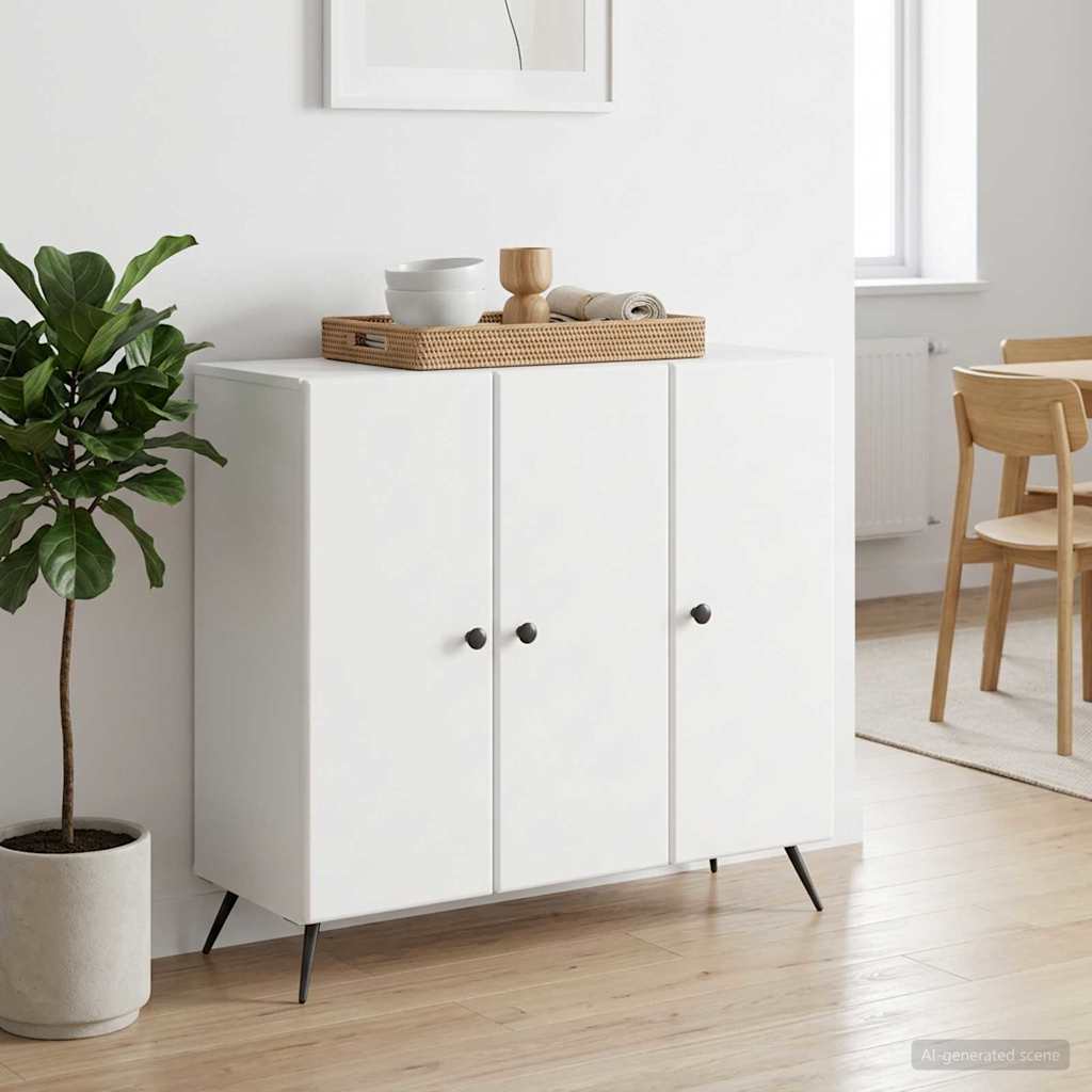 vidaXL Bufet Biały 89 x 34,5 x 80 cm Drewno inżynieryjne