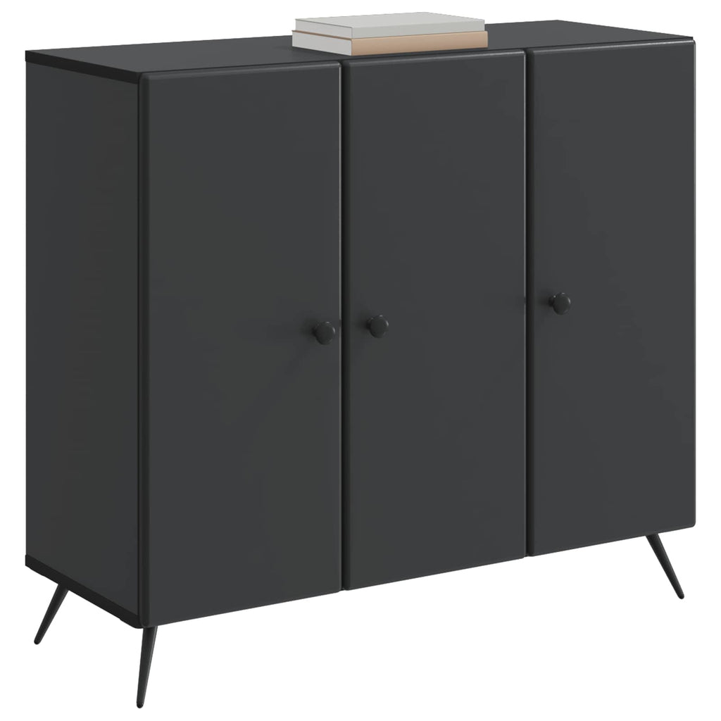 vidaXL Bufet Czarny 89 x 34,5 x 80 cm Drewno inżynieryjne
