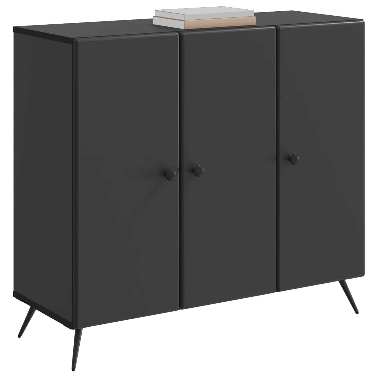 vidaXL Bufet Czarny 89 x 34,5 x 80 cm Drewno inżynieryjne