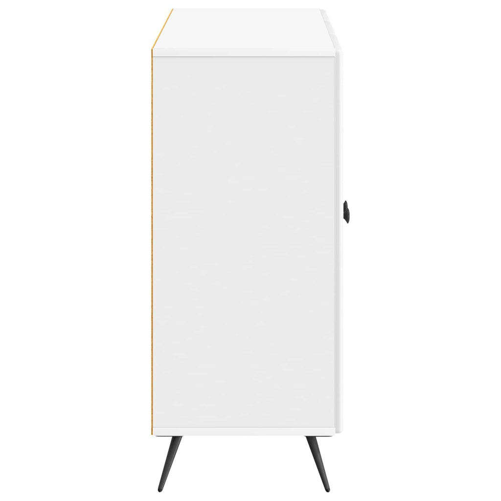 vidaXL Bufet Biały wysoki połysk 89 x 34,5 x 80 cm Drewno inżynieryjne