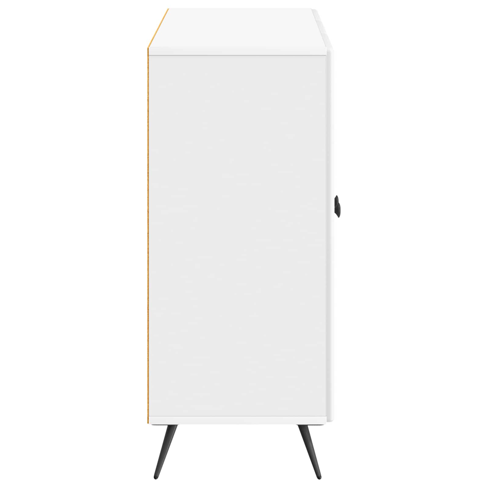 vidaXL Bufet Biały wysoki połysk 89 x 34,5 x 80 cm Drewno inżynieryjne