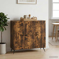 vidaXL Bufet Dąb wędzony 89 x 34,5 x 80 cm Drewno inżynieryjne