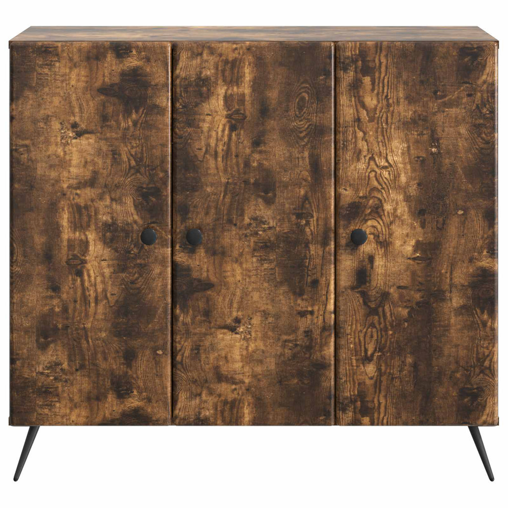 vidaXL Bufet Dąb wędzony 89 x 34,5 x 80 cm Drewno inżynieryjne
