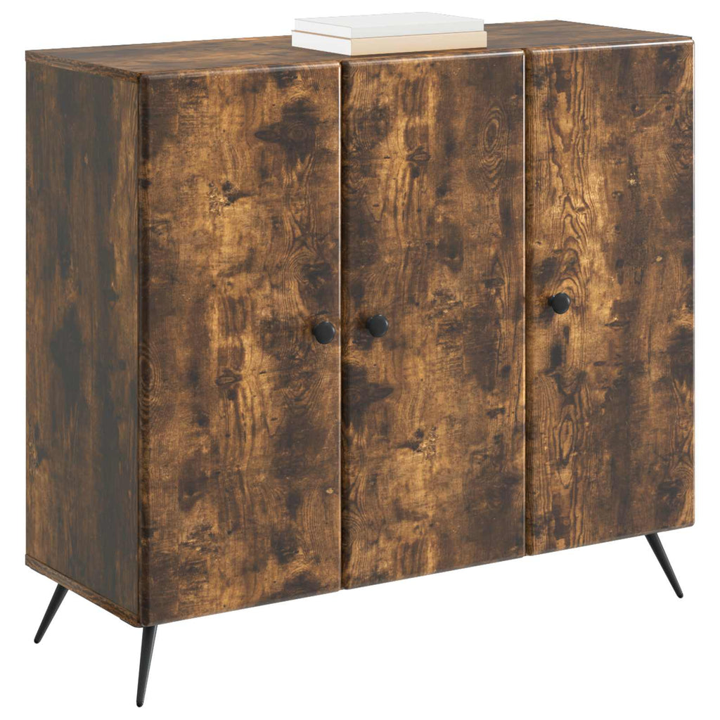 vidaXL Bufet Dąb wędzony 89 x 34,5 x 80 cm Drewno inżynieryjne