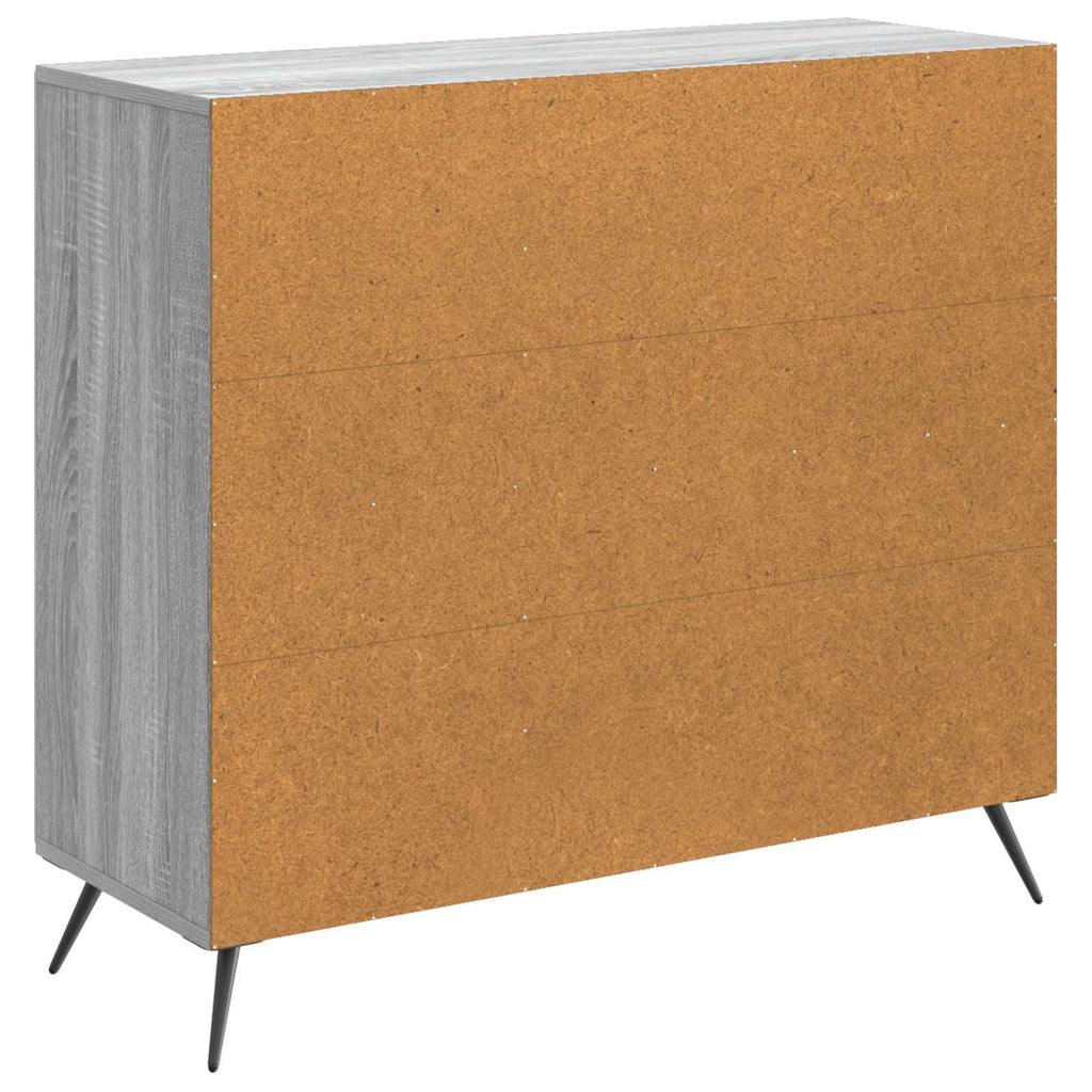 vidaXL Bufet Szary Sonoma 89 x 34,5 x 80 cm Drewno inżynieryjne